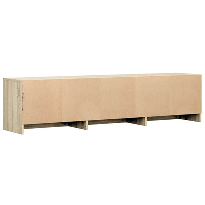 TV Cabinet with LED Sonoma 165 x 34 x 40 cm Engineered Wood