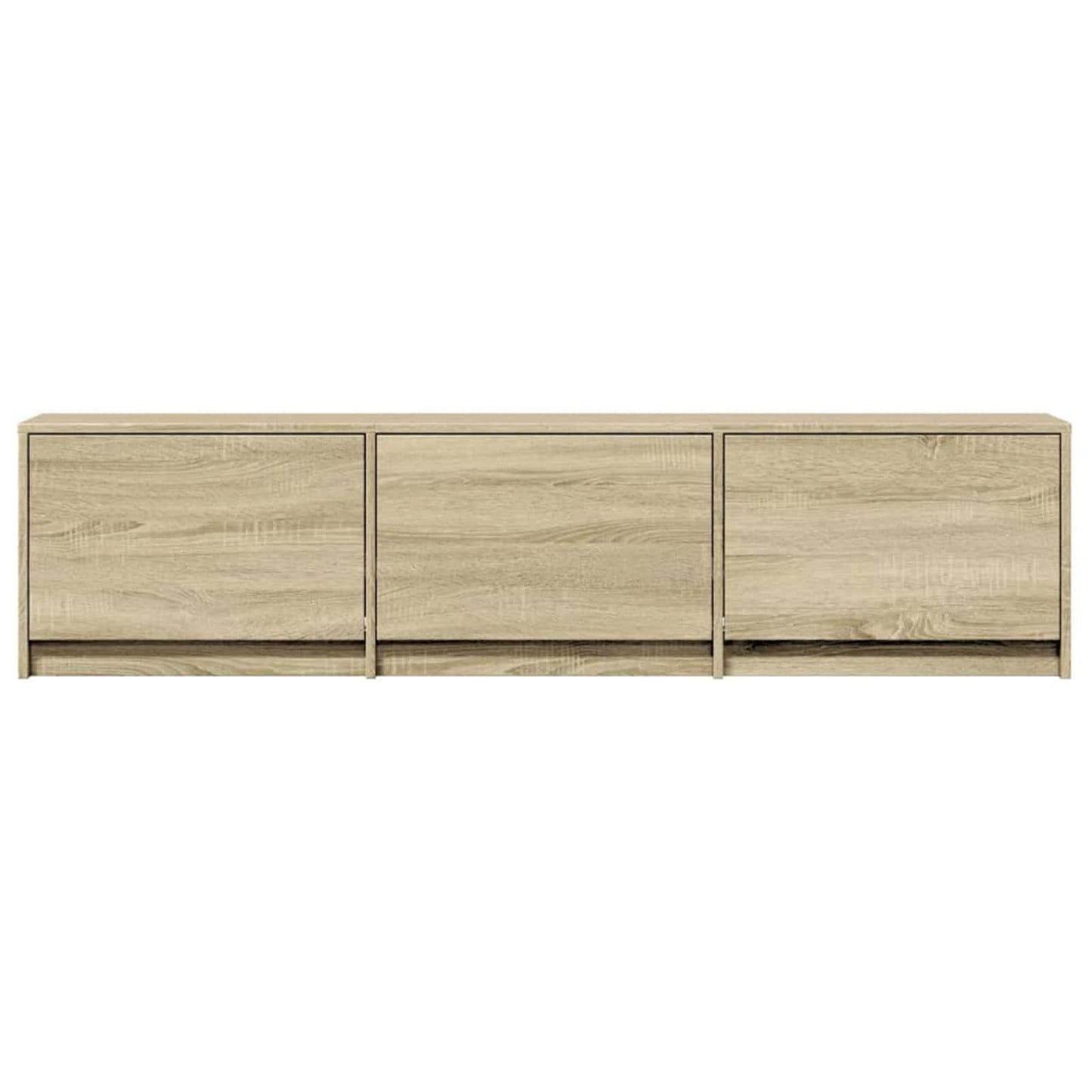 TV Cabinet with LED Sonoma 165 x 34 x 40 cm Engineered Wood