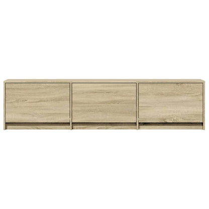 TV Cabinet with LED Sonoma 165 x 34 x 40 cm Engineered Wood
