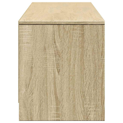 TV Cabinet with LED Sonoma 165 x 34 x 40 cm Engineered Wood