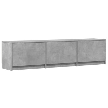 TV Cabinet with LED Concrete 165 x 34 x 40 cm Engineered Wood
