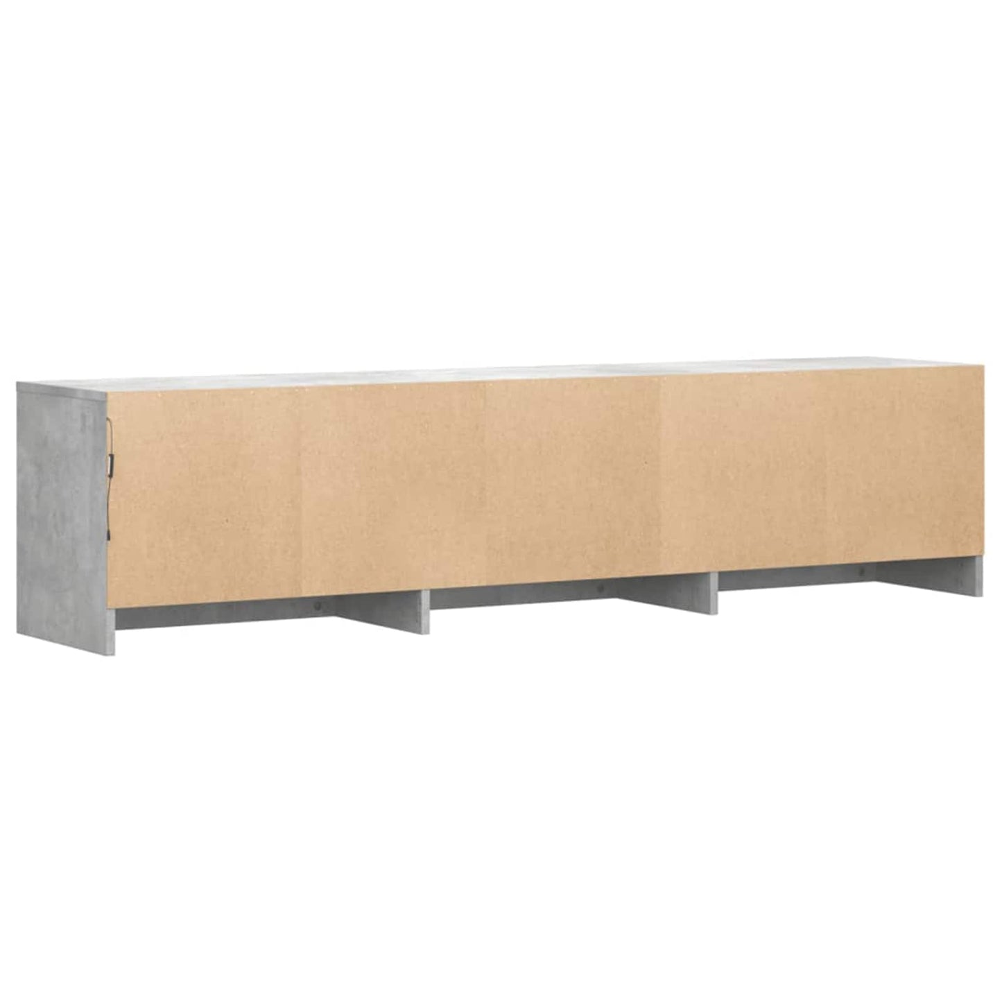 TV Cabinet with LED Concrete 165 x 34 x 40 cm Engineered Wood