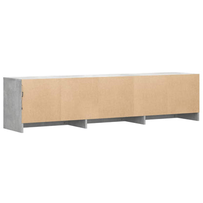 TV Cabinet with LED Concrete 165 x 34 x 40 cm Engineered Wood