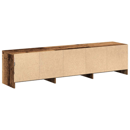 TV Cabinet with LED Old Wood 165 x 34 x 40 cm Engineered Wood