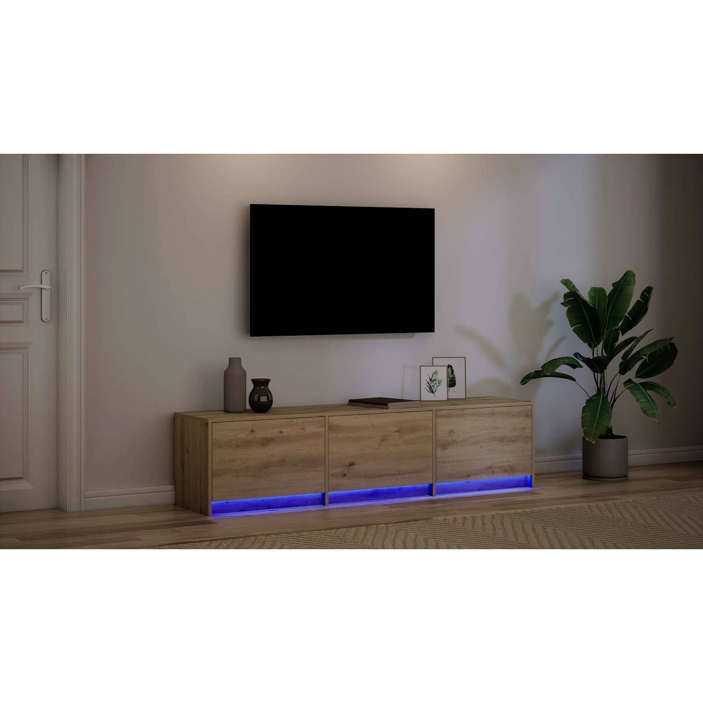 TV Cabinet Artisan Oak 165 x 34 x 40 cm Engineered Wood