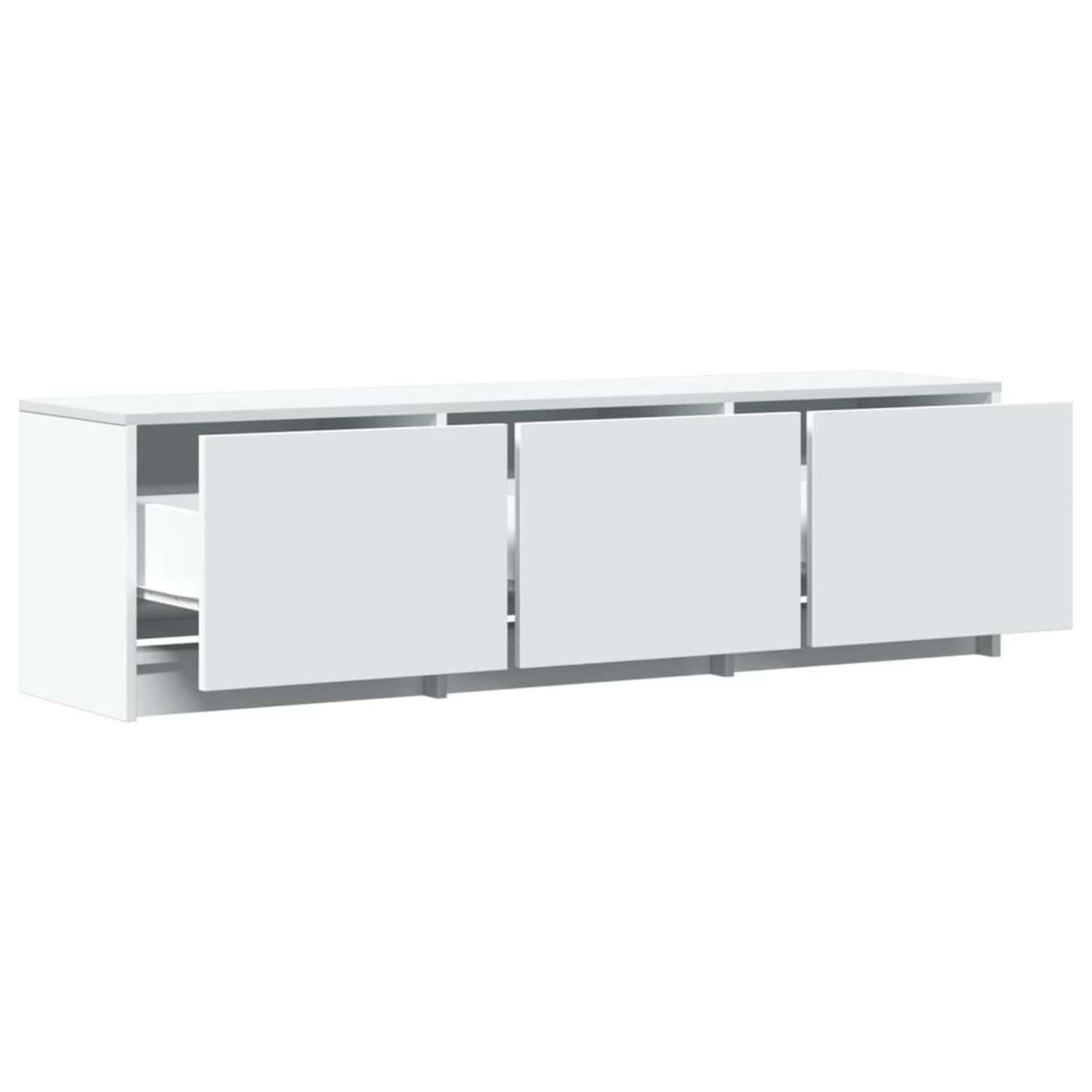 TV Cabinet with LED White 140 x 34 x 40 cm Engineered Wood