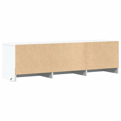 TV Cabinet with LED White 140 x 34 x 40 cm Engineered Wood