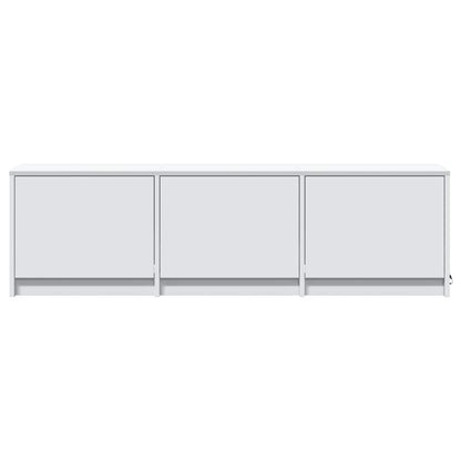 TV Cabinet with LED White 140 x 34 x 40 cm Engineered Wood
