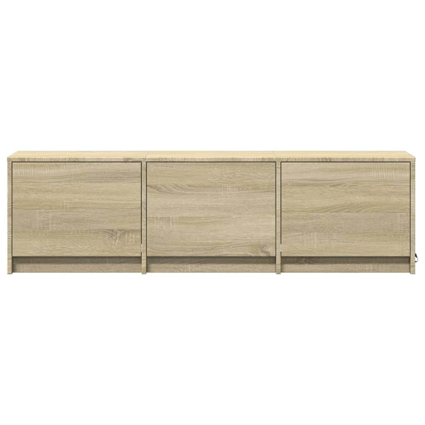TV Cabinet with LED Sonoma 140 x 34 x 40 cm Engineered Wood