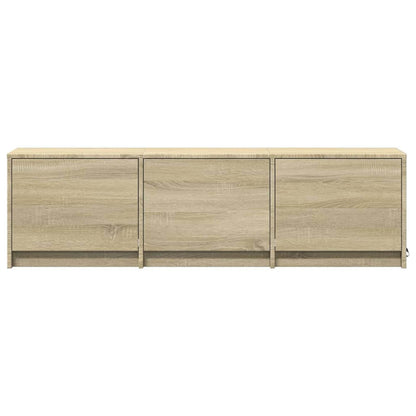 TV Cabinet with LED Sonoma 140 x 34 x 40 cm Engineered Wood