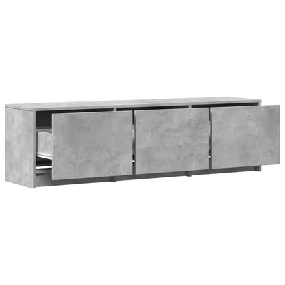 TV Cabinet with LED Concrete 140 x 34 x 40 cm Engineered Wood