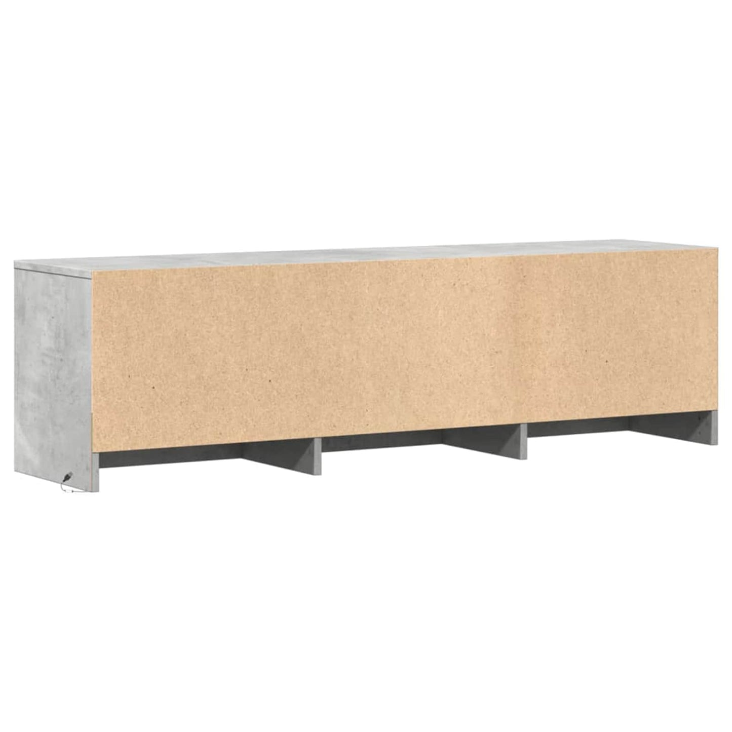 TV Cabinet with LED Concrete 140 x 34 x 40 cm Engineered Wood