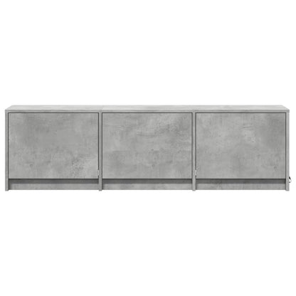 TV Cabinet with LED Concrete 140 x 34 x 40 cm Engineered Wood