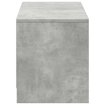 TV Cabinet with LED Concrete 140 x 34 x 40 cm Engineered Wood