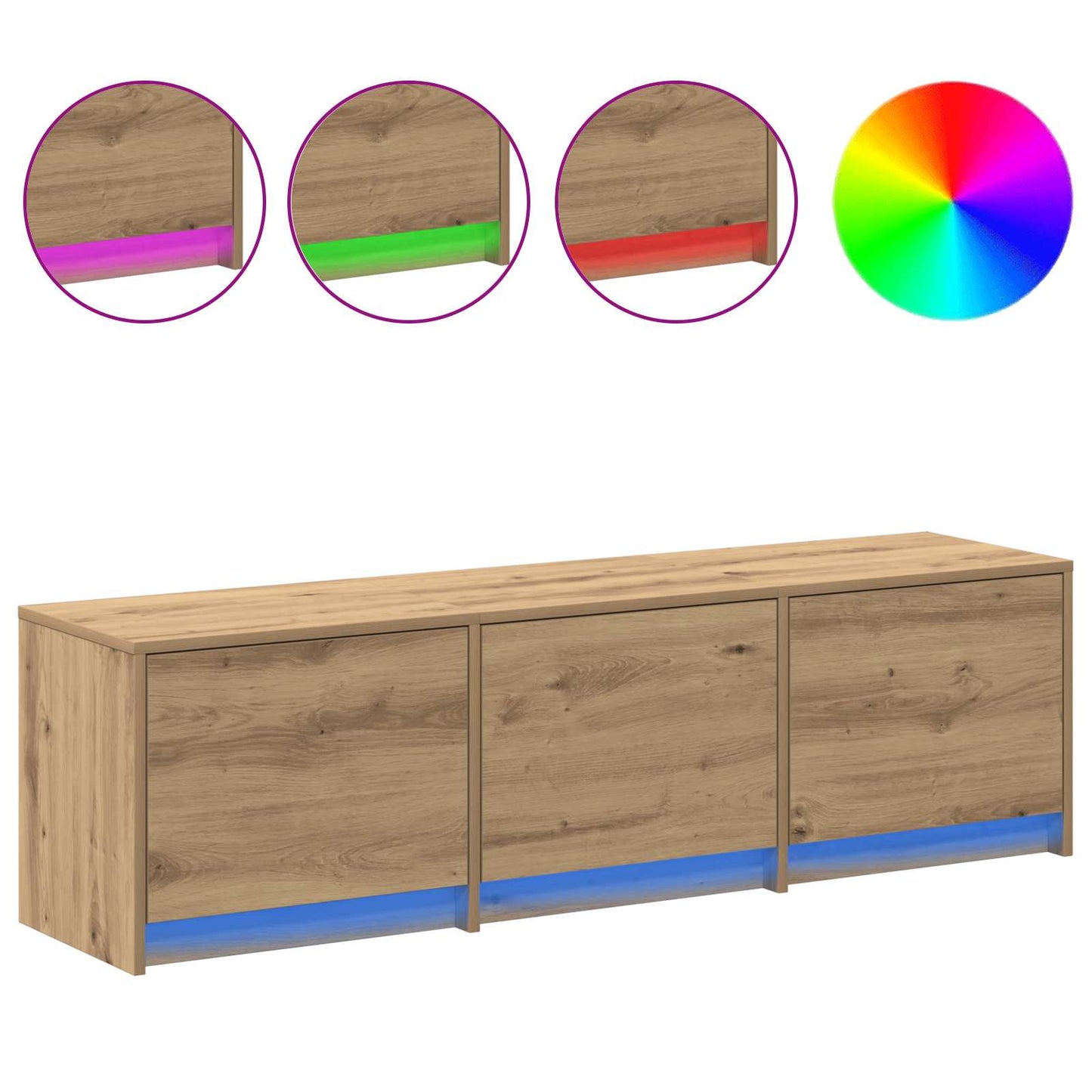 TV Cabinet Artisan Oak 140 x 34 x 40 cm Engineered Wood