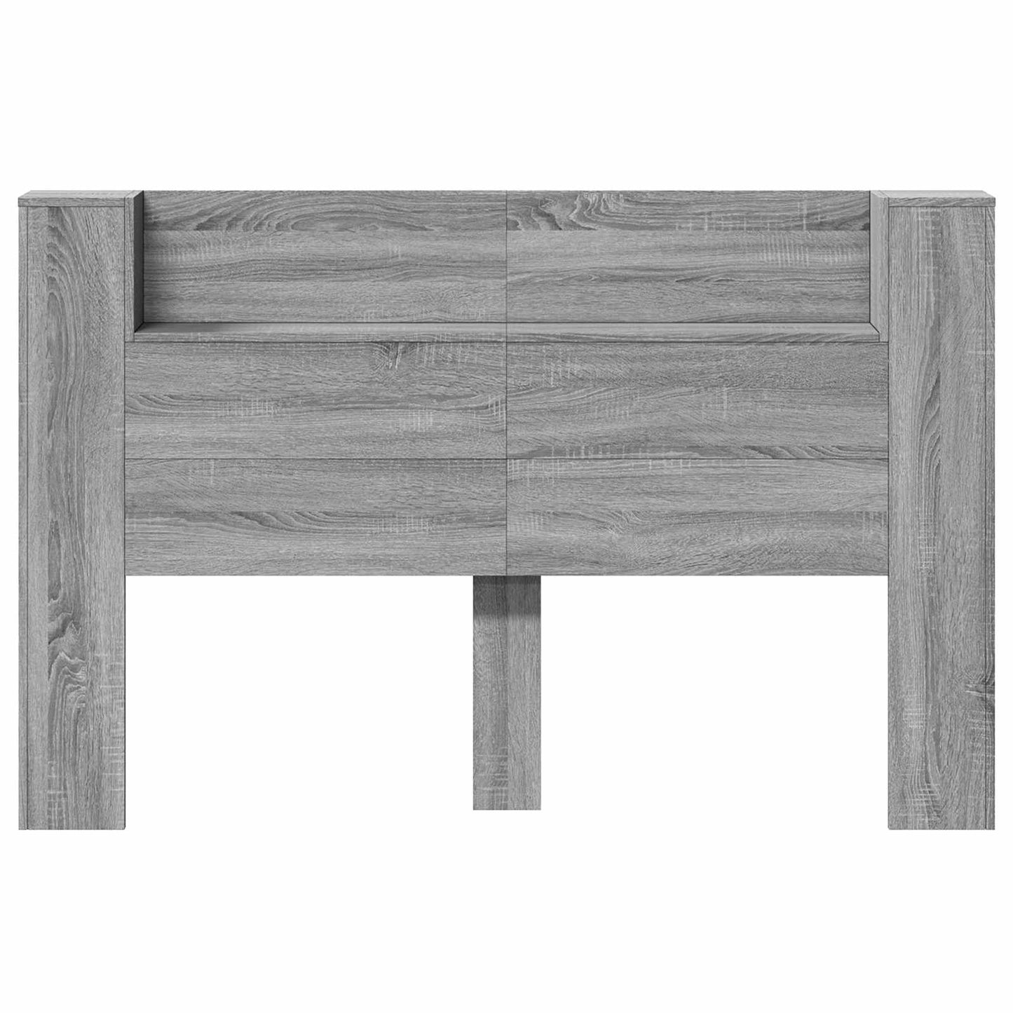 Headboard Cabinet with LED Grey Sonoma 160 x 16.5 x 103.5 cm