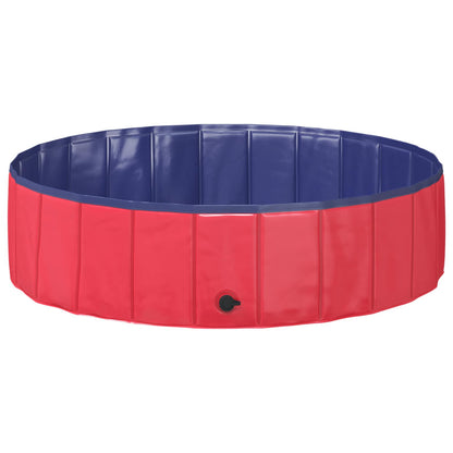 Children Swimming Pool Folding Red and Blue Ø 120 x 30 cm
