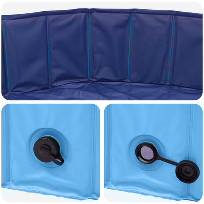 Children Swimming Pool Folding Blue Ø 120 x 30 cm