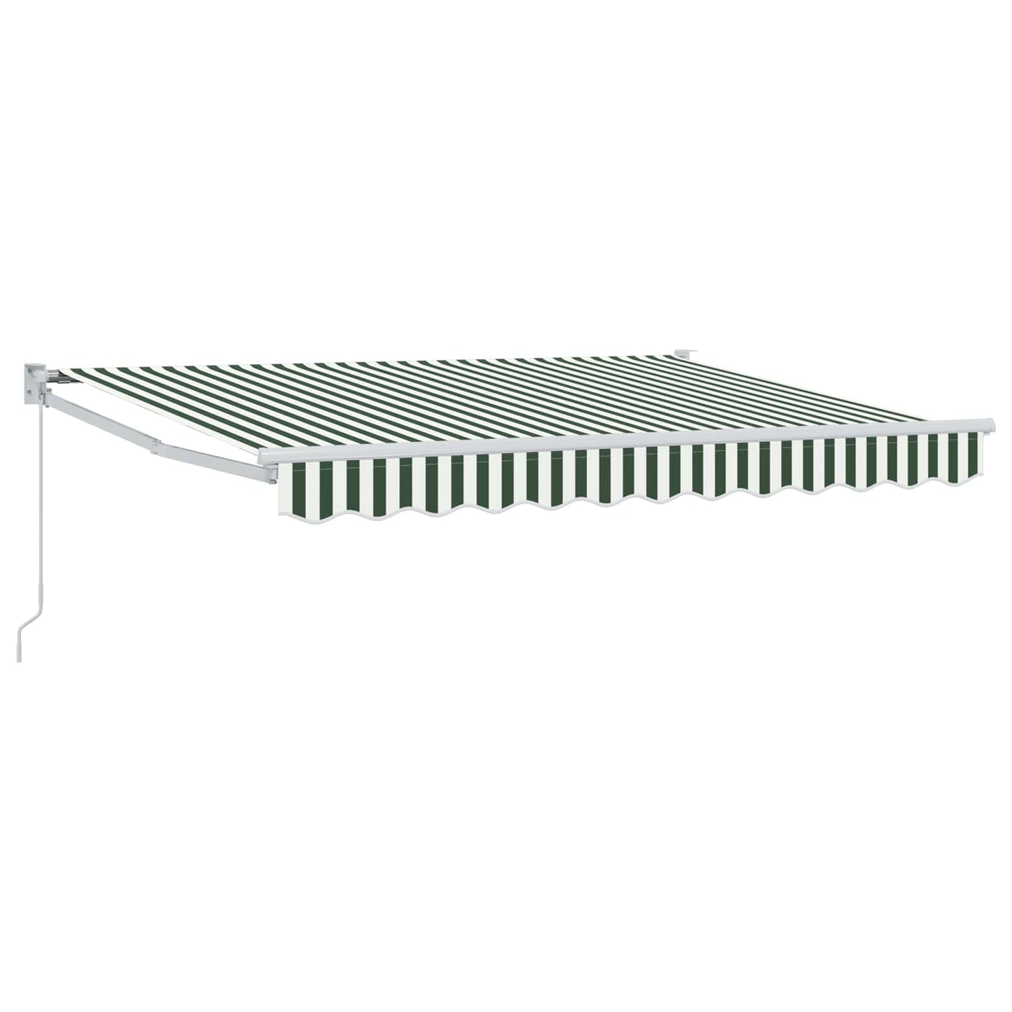 Retractable Awning Green and White 3 x 2 m