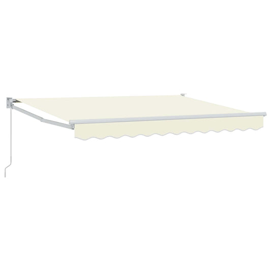 Retractable Awning Cream 3.5 x 2 m 100% Polyester and Aluminium