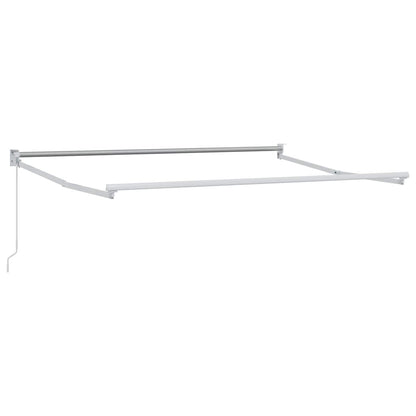 Retractable Awning Yellow and White 3.5 x 2 m