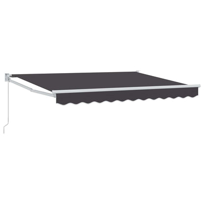 Retractable Awning Anthracite 3.5 x 2 m Polyester and Aluminium