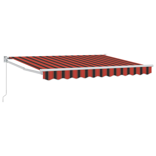 Retractable Awning Orange, Black and Yellow 3.5 x 2 m