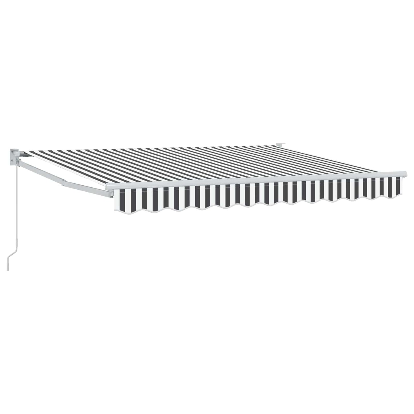 Retractable Awning Anthracite and White 3.5 x 2 m