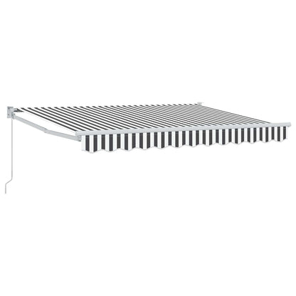 Retractable Awning Anthracite and White 3.5 x 2 m