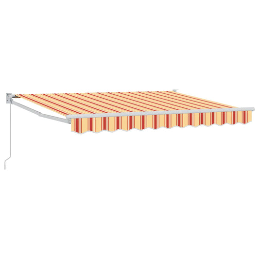 Retractable Awning Yellow, Orange and White 3.5 x 2 m