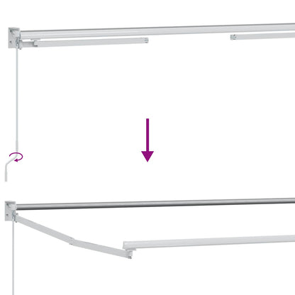 Retractable Awning Beige 3.5 x 2 m 100% Polyester and Aluminium