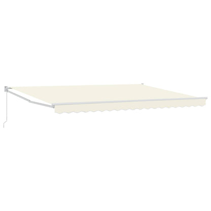 Retractable Awning Cream 4 x 2 m Polyester and Aluminium