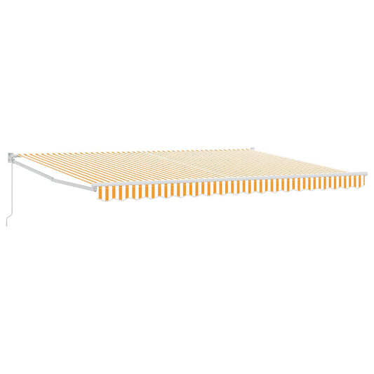 Retractable Awning Yellow and white 4 x 2 m