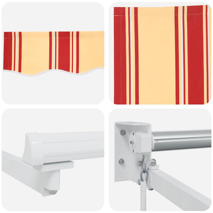 Retractable Awning Yellow, Orange and White 4 x 2 m