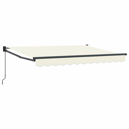 Retractable Awning Cream 3 x 2 m Polyester and Aluminium