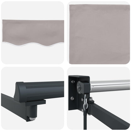 Retractable Awning Light Grey 3 x 2 m