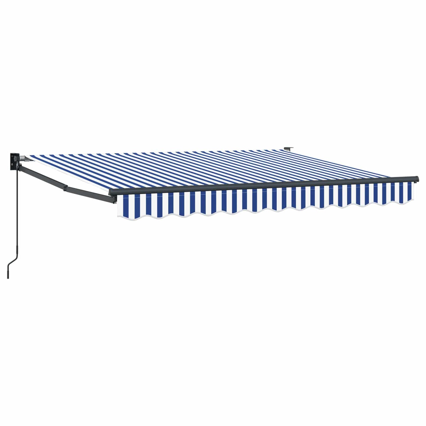 Retractable Awning Blue and White 3.5 x 2 m