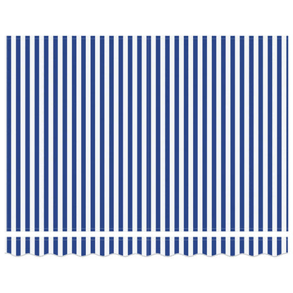 Retractable Awning Blue and White 3.5 x 2 m