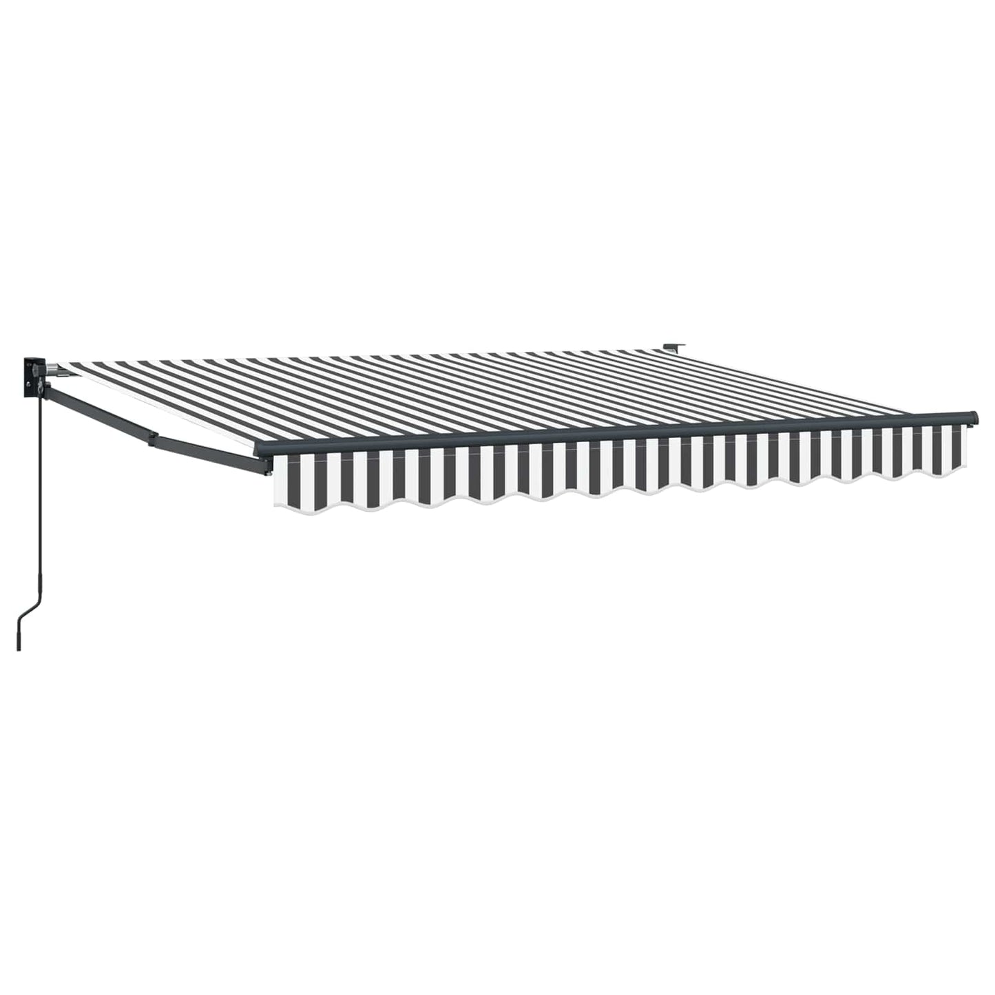 Retractable Awning Anthracite and White 3.5 x 2 m