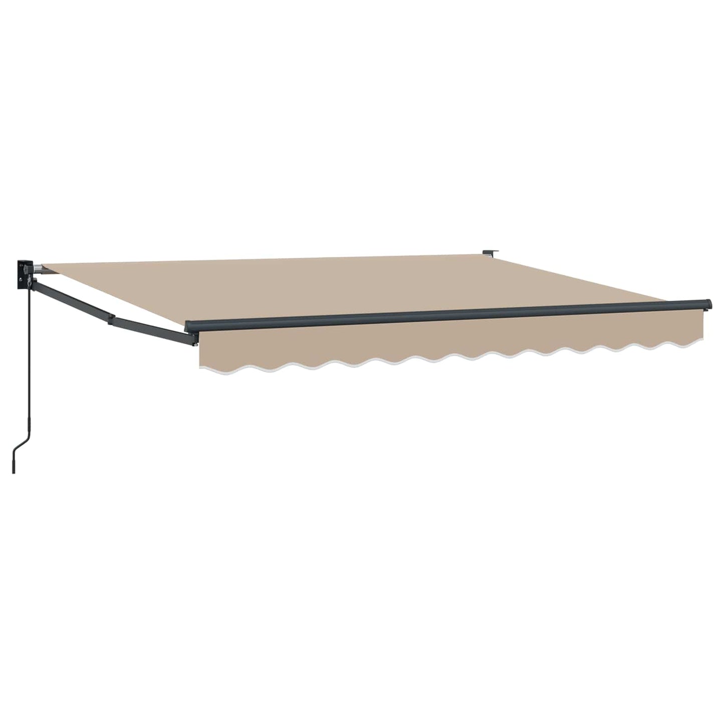Retractable Awning Beige 3.5 x 2 m Polyester and Aluminium