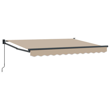 Retractable Awning Beige 3.5 x 2 m Polyester and Aluminium