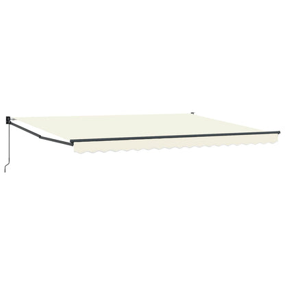 Retractable Awning Cream 4 x 2 m Polyester and Aluminium