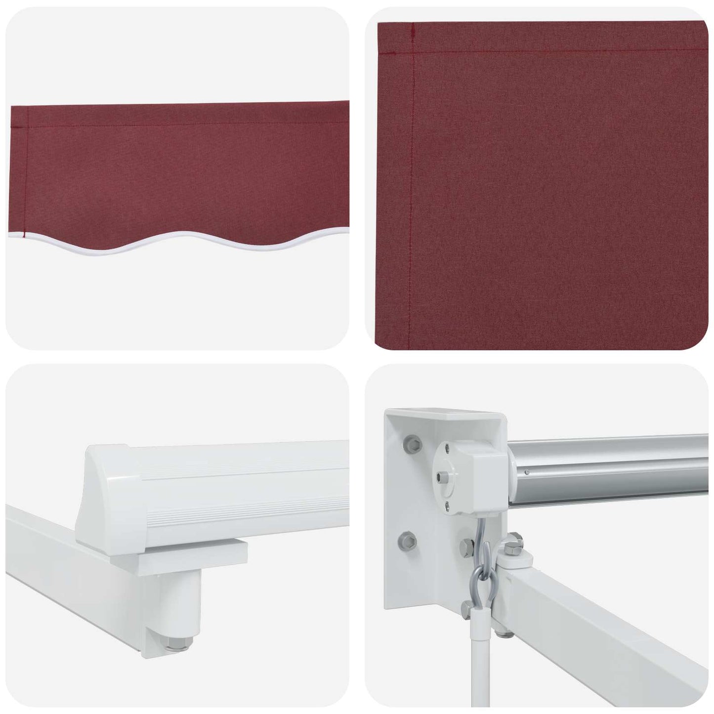 Manual Retractable Awning with LEDs 3.5 x 2 m