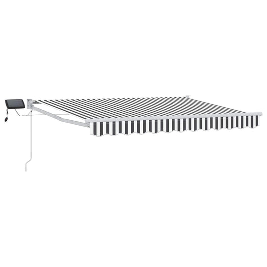 Manual Retractable Awning with LEDs 3.5 x 2 m
