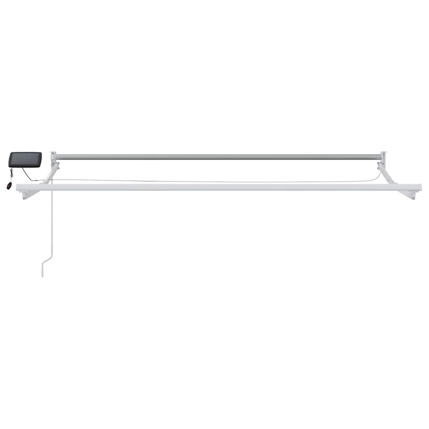 Manual Retractable Awning with LEDs Beige and White 3.5 x 2 m