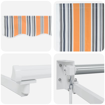 Manual Retractable Awning with LEDs 3 x 2.5 m