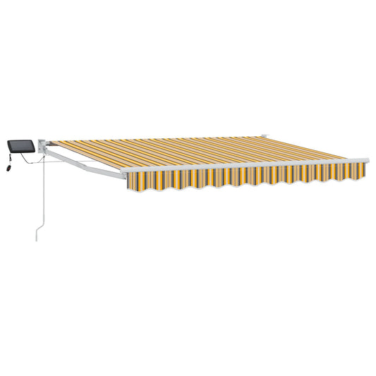 Manual Retractable Awning with LEDs 3 x 2.5 m