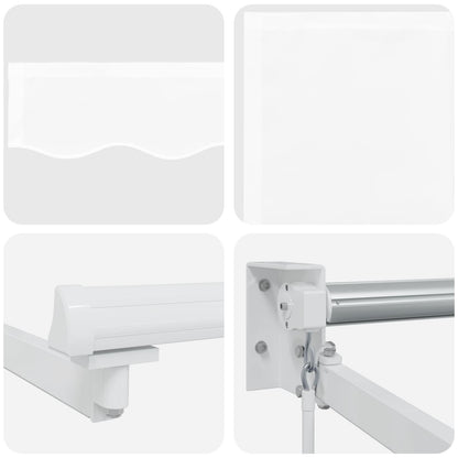 Manual Retractable Awning with LEDs White 3 x 2.5 m