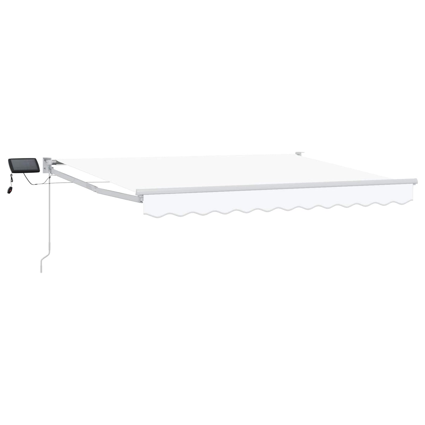 Manual Retractable Awning with LEDs White 3 x 2.5 m