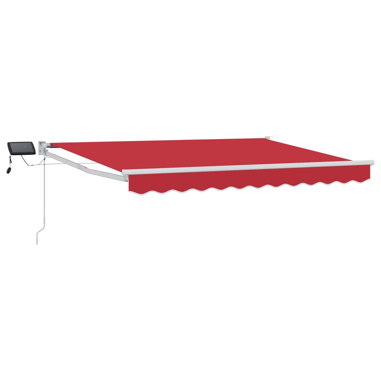 Manual Retractable Awning with LEDs Red and White 3 x 2.5 m